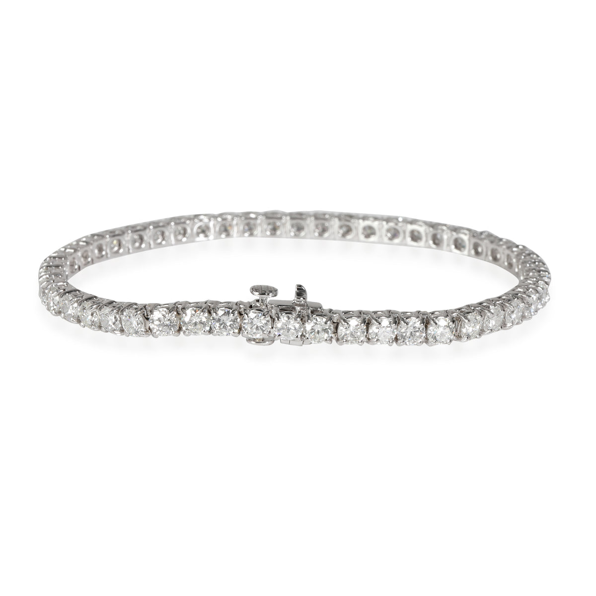 Four Prong Diamond Tennis Bracelet in 18k White Gold 8.00 CTW