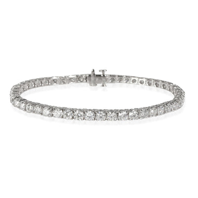 Four Prong Diamond Tennis Bracelet in 18k White Gold 8.00 CTW