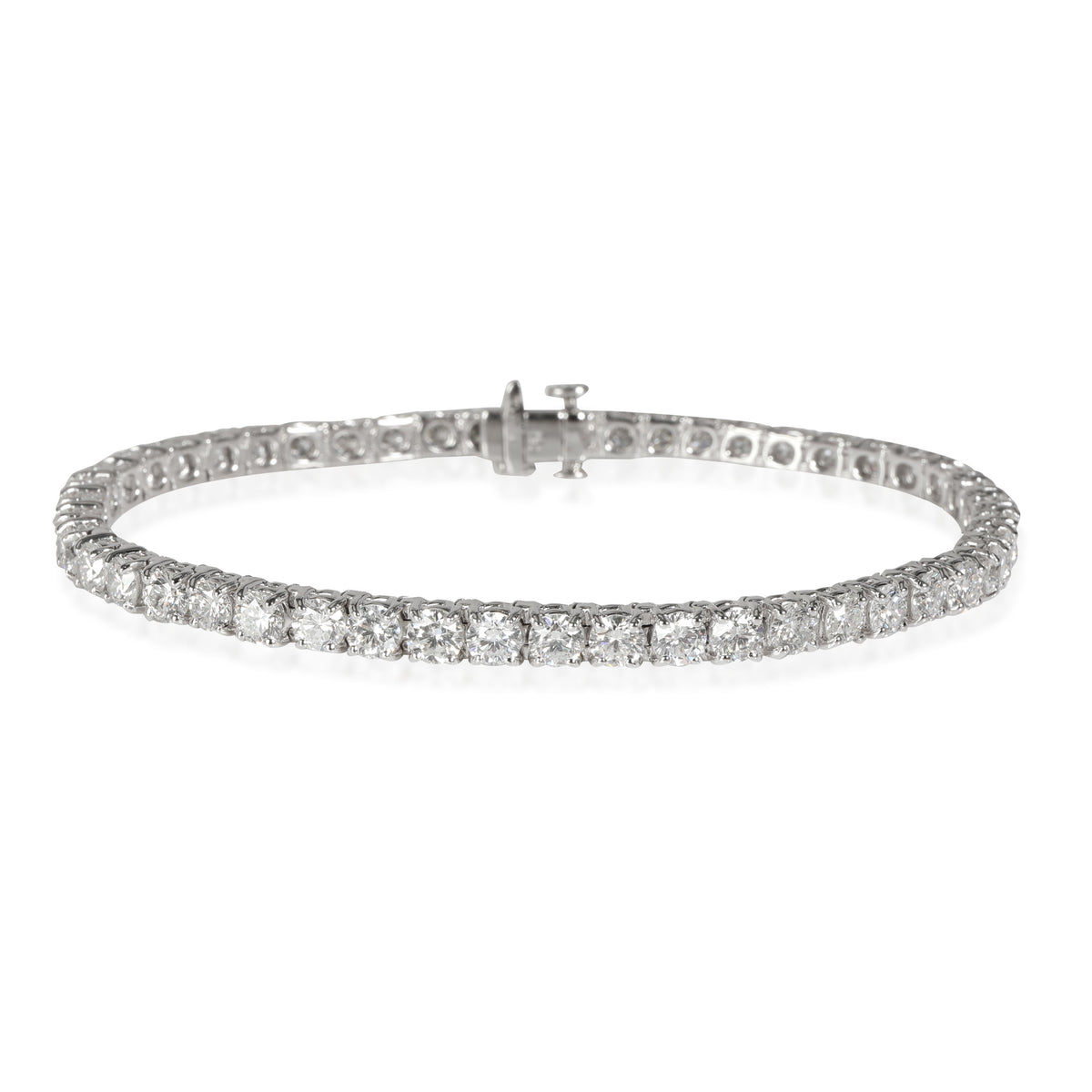 Four Prong Diamond Tennis Bracelet in 18k White Gold 8.00 CTW