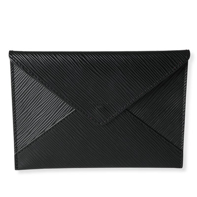 Louis Vuitton Black Epi Leather Invitation Envelope Clutch