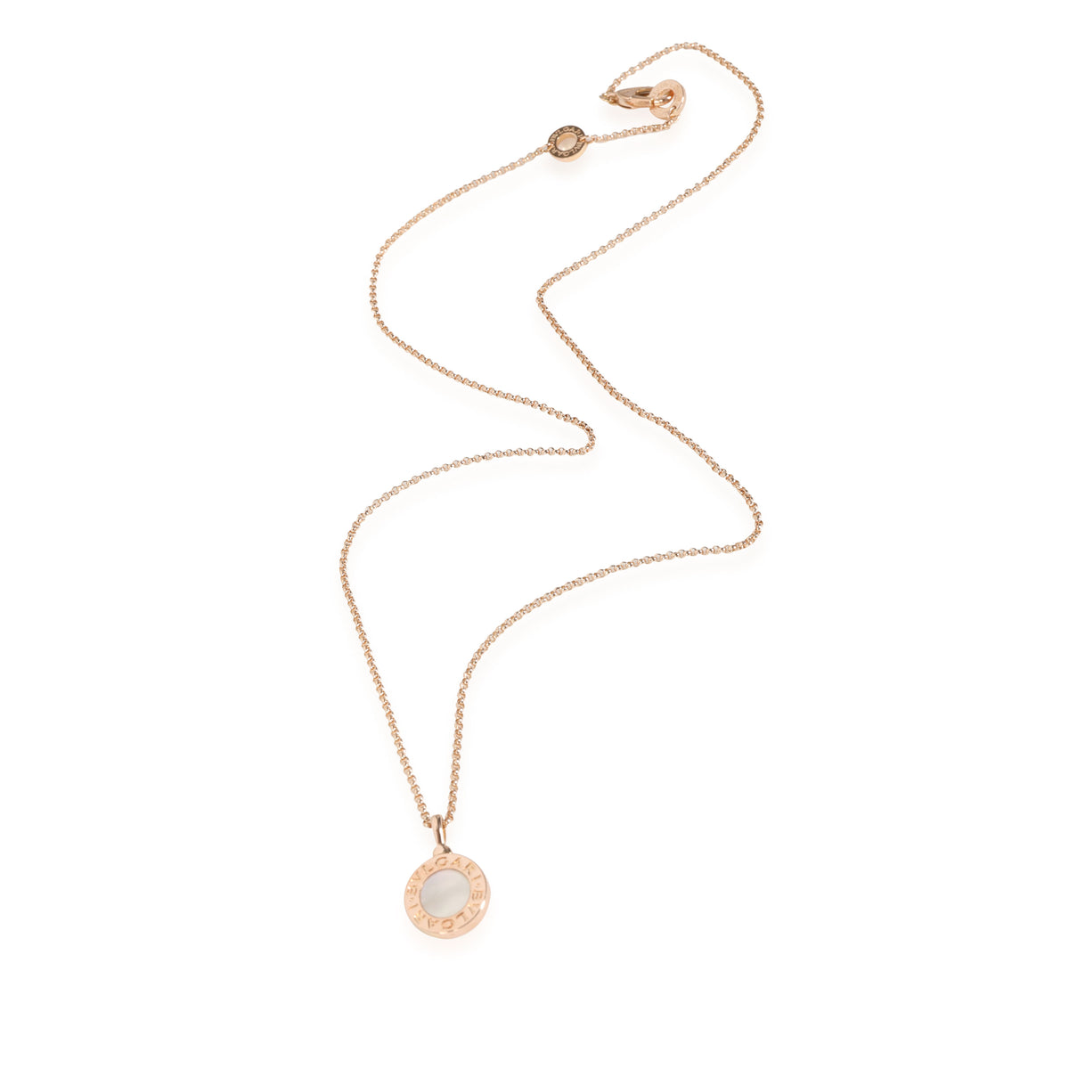 Bulgari Bvlgari Bvlgari Mother Of Pearl Pendant in 18k Rose Gold