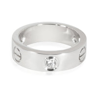 Cartier Love 3 Diamond Ring in 18k White Gold 0.22 CTW