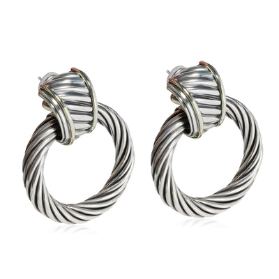 David Yurman Thoroughbred Earrings in 14K Yellow Gold/Sterling Silver