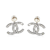 Chanel CC Two-Tone Faux Pearl & Strass Earrings From The 2020 Collection