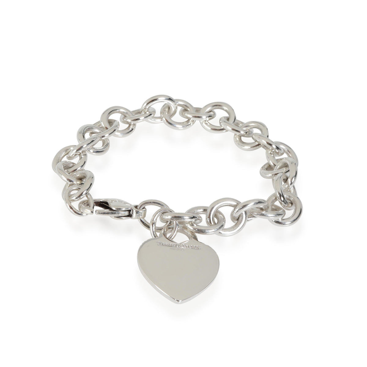 Tiffany & Co. Heart Tag Link Bracelet in  Sterling Silver