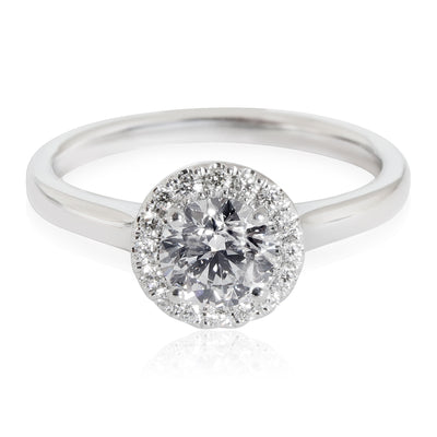 James Allen Halo Diamond Engagement Ring in 950 Platinum D VVS2 0.75 CTW