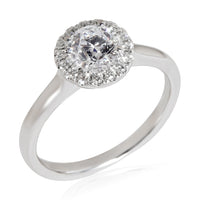 James Allen Halo Diamond Engagement Ring in 950 Platinum D VVS2 0.75 CTW