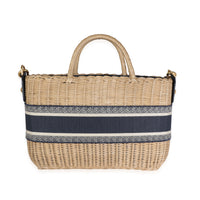 Dior Oblique Jacquard Wicker Basket Bag