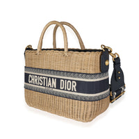 Dior Oblique Jacquard Wicker Basket Bag