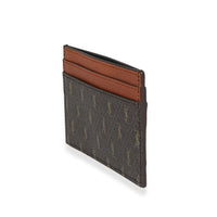 Saint Laurent Brown Logo Print Card Case