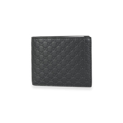 Gucci Black MicroGuccissima Leather Bi-Fold Signature Wallet