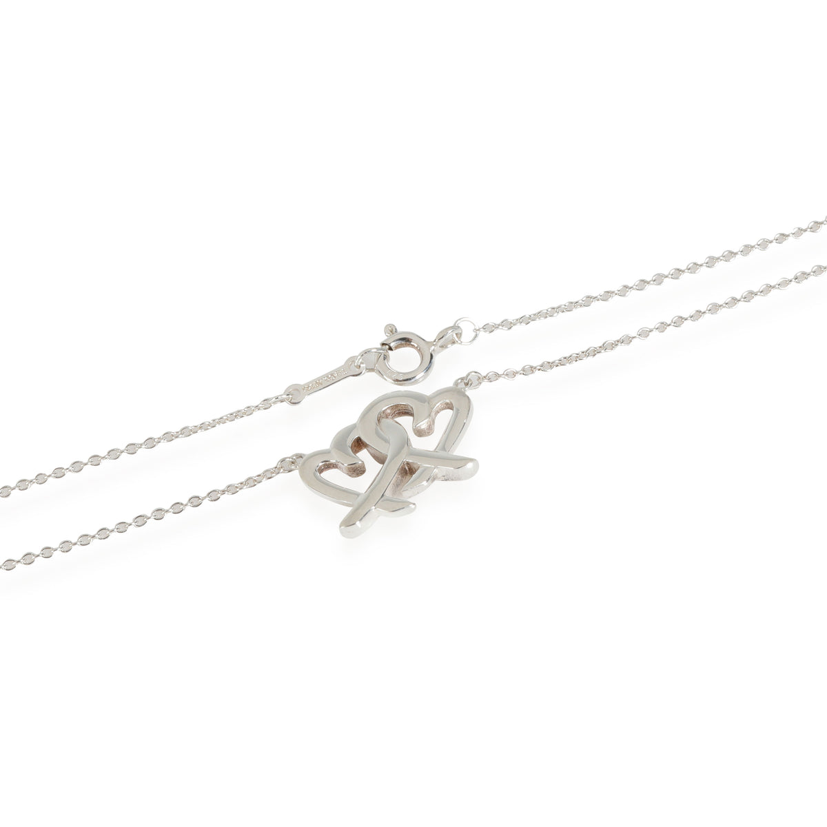 Tiffany & Co. Paloma Picasso Double Heart Necklace in  Sterling Silver