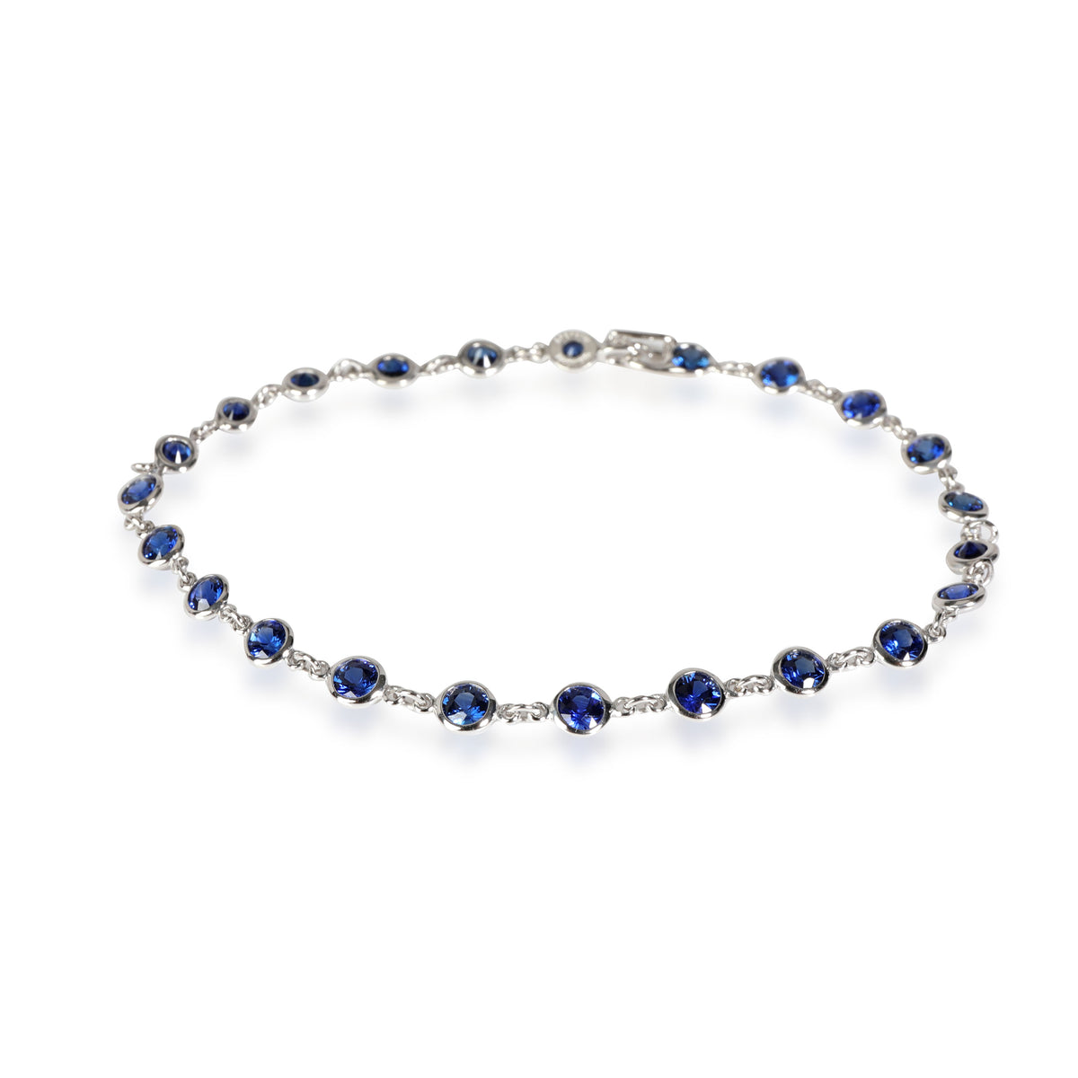 Tiffany & Co. Elsa Peretti Sapphire Color by the Yard Bracelet in Platinum