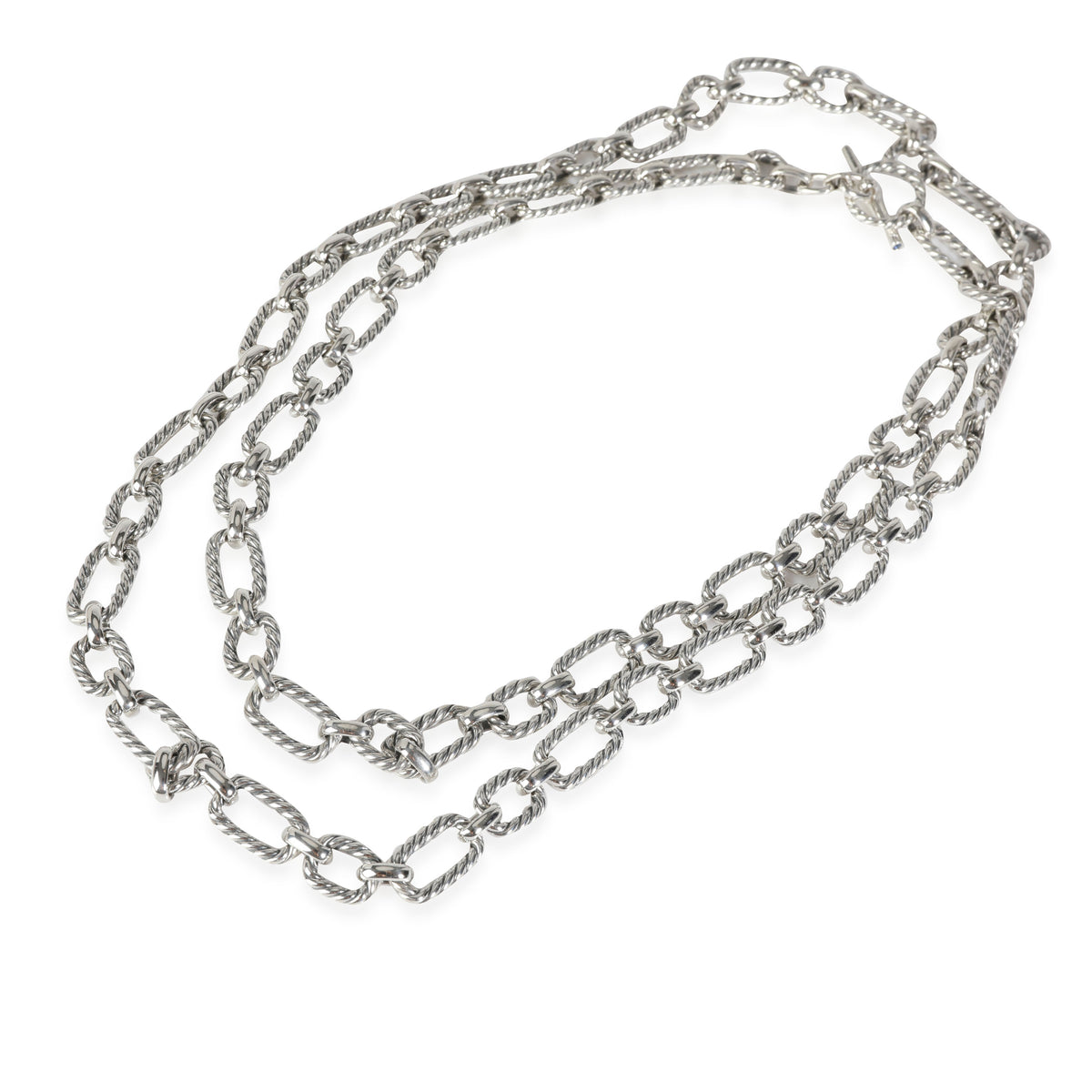 David Yurman Cushion Link Necklace in  Sterling Silver