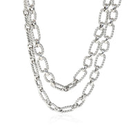 David Yurman Cushion Link Necklace in  Sterling Silver