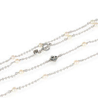 David Yurman Pearl Station Necklace in  Sterling Silver