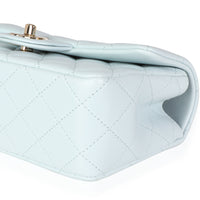 Chanel Light Blue Quilted Lambskin Rectangular Mini Top Handle Flap Bag