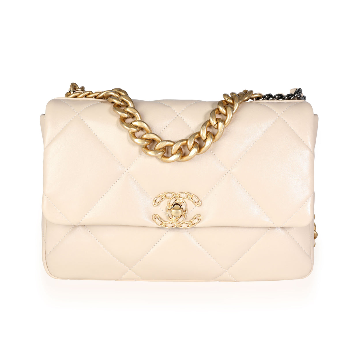 Chanel Beige Quilted Lambskin Large Chanel 19 Bag, myGemma, NL