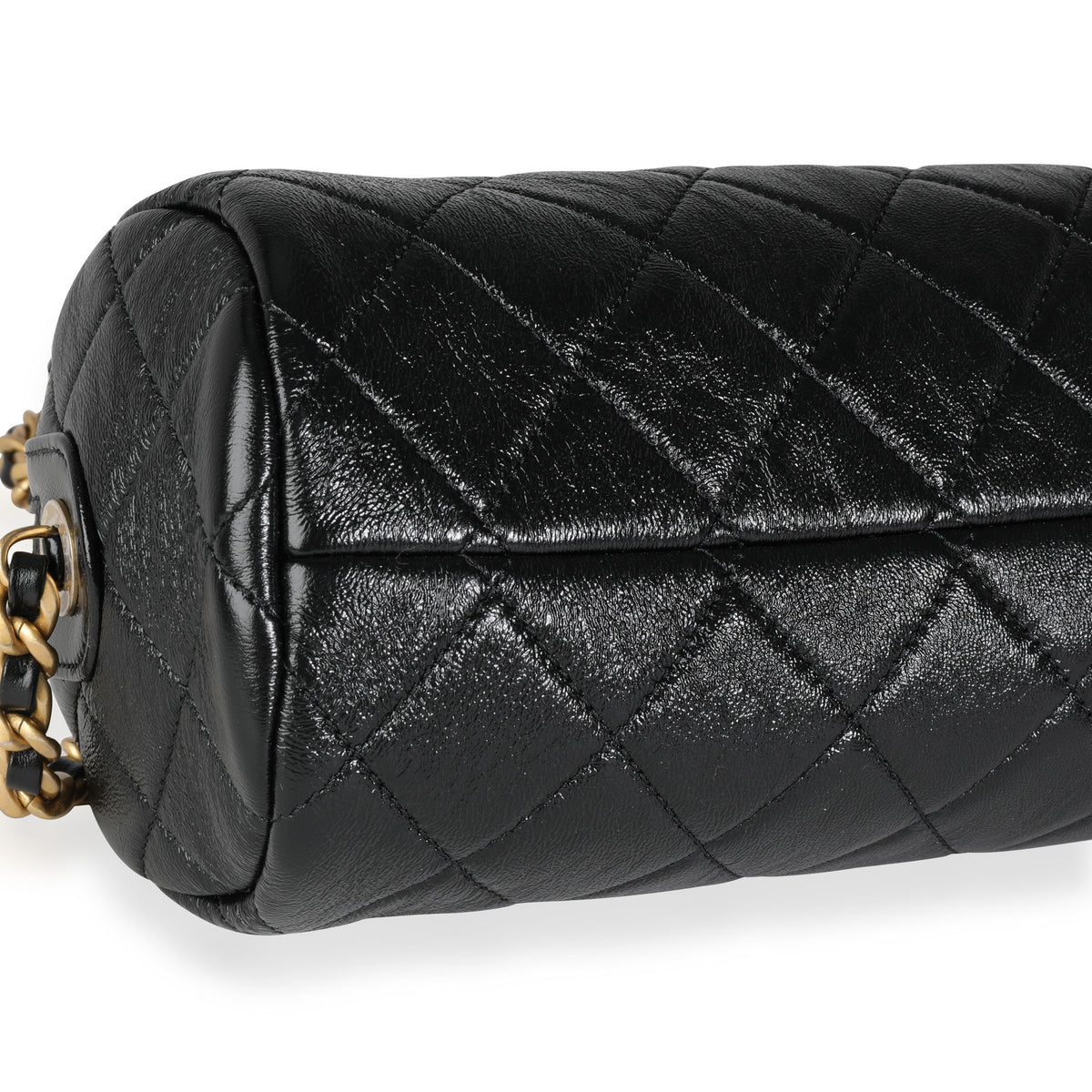 Chanel Black Quilted Shiny Lambskin Small Fashion Therapy Bowling Bag, myGemma