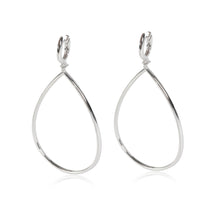 14K White Gold Outlined Pear Shape Diamond Earrings in 14k White Gold 2.5 CTW