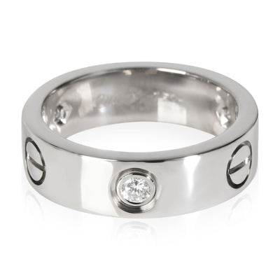 Cartier Love Diamond Ring in 18k White Gold 0.22 CTW