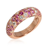 Cartier Etincelle Pink Sapphire & Diamond Ring in 18k Rose Gold Pink 0.36 CTW