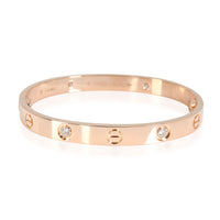 Cartier LOVE Diamond Bracelet in 18K Rose Gold 0.42 CTW