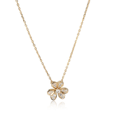 Van Cleef & Arpels Frivole Diamond Pendant in 18K Yellow Gold 0.21 CTW