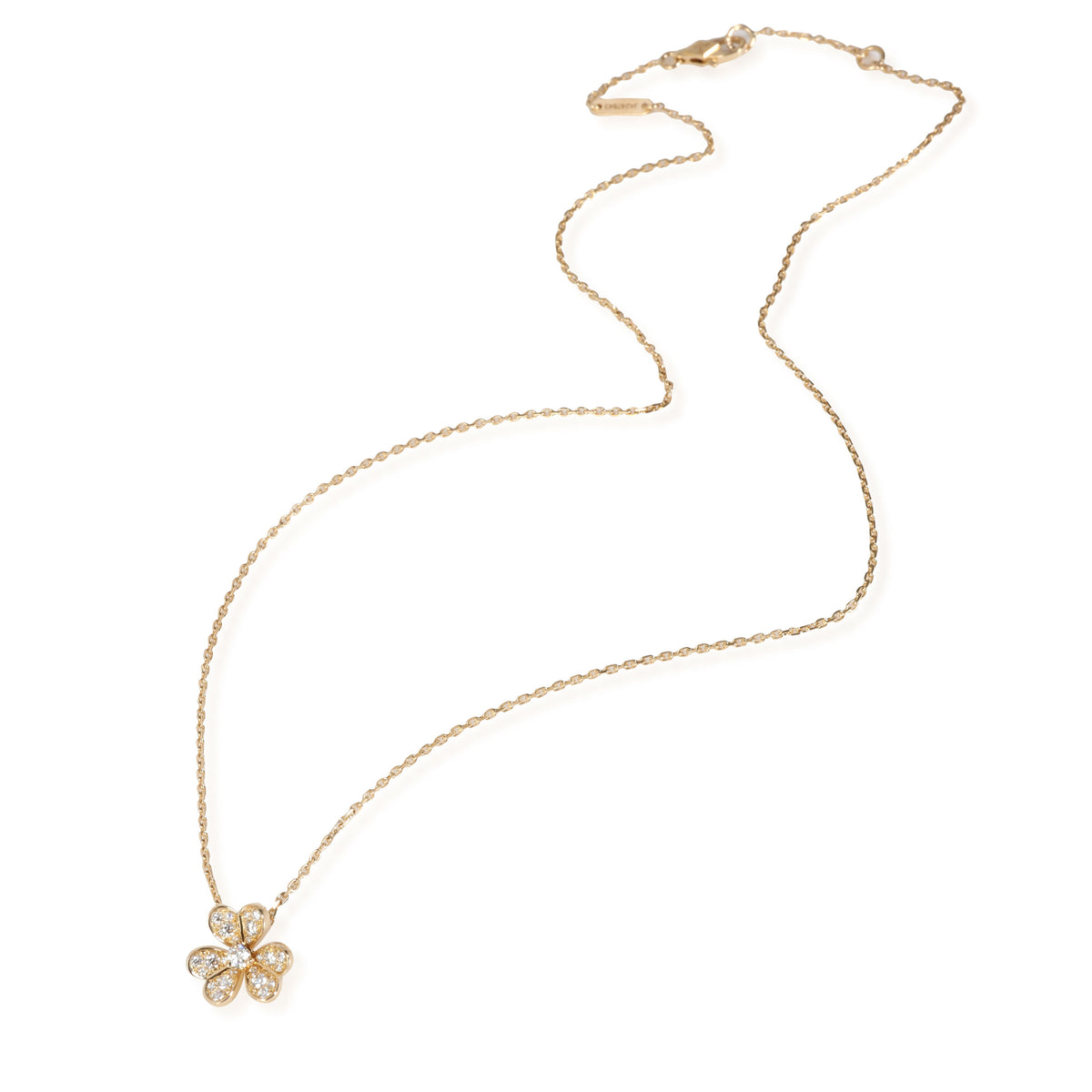 Van Cleef & Arpels Frivole Diamond Pendant in 18K Yellow Gold 0.21 CTW