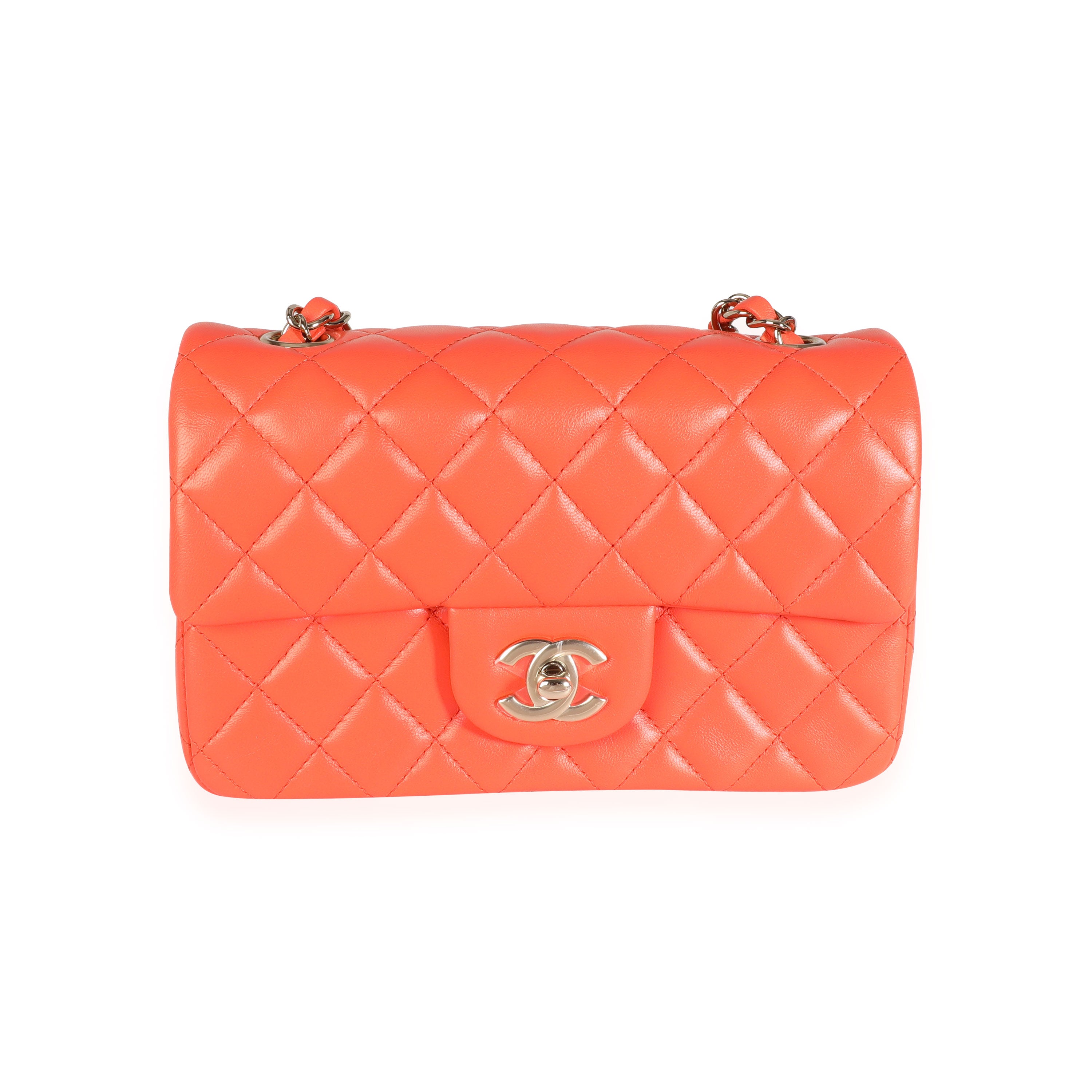 Chanel Mini Flap Bag AS4165 B13605 NO199 , Orange, One Size