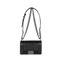 Chanel Black Caviar Quilted Small Boy Bag