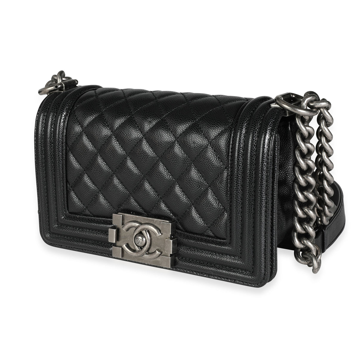 CHANEL Caviar Quilted Small Boy Flap Black 1229766