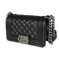 Chanel Black Caviar Quilted Small Boy Bag