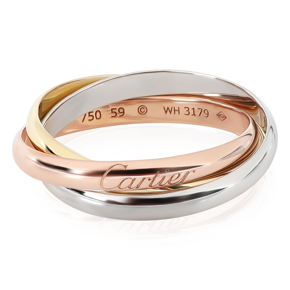 Cartier Trinity Ring in 18K 3 Tone Gold