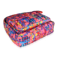 Chanel Pink & Multicolor Foulard Printed Fabric Backpack