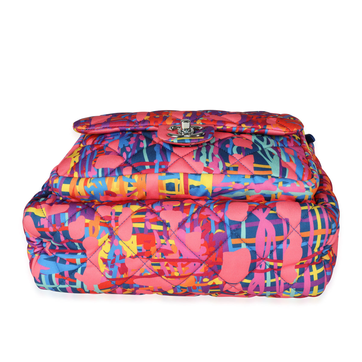 Chanel Pink & Multicolor Foulard Printed Fabric Backpack