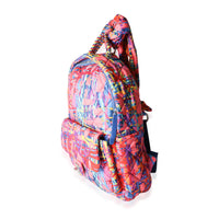 Chanel Pink & Multicolor Foulard Printed Fabric Backpack