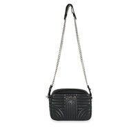 Prada Nero Soft Calfskin Impunture Diagramme Crossbody Bag