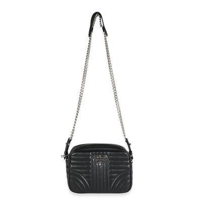 Prada Nero Soft Calfskin Impunture Diagramme Crossbody Bag