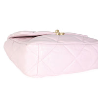 Chanel Light Pink Quilted Lambskin Large Chanel 19 Bag