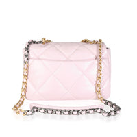 Chanel Light Pink Quilted Lambskin Large Chanel 19 Bag