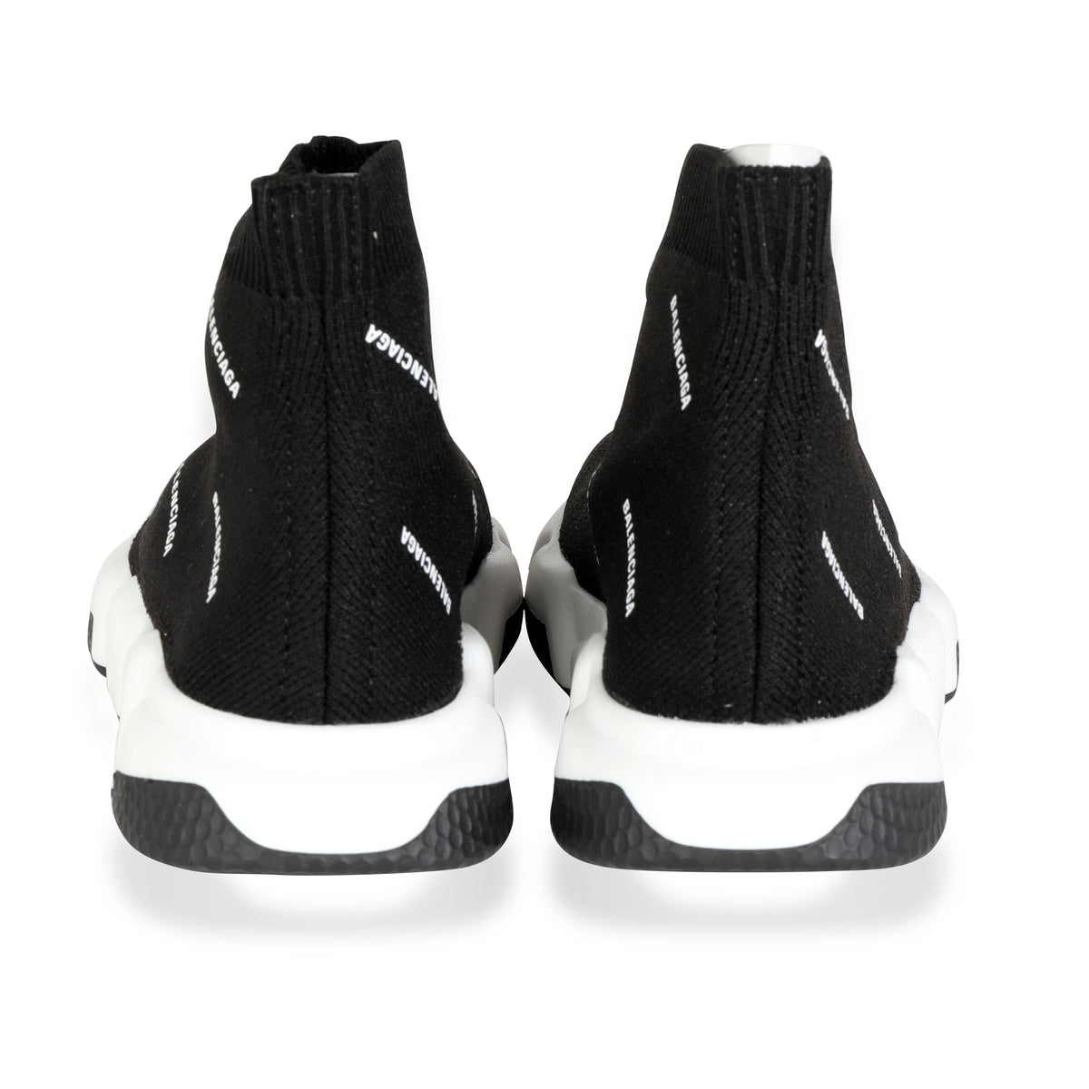 Balenciaga Speed Trainer Kids All Over Print - Black White