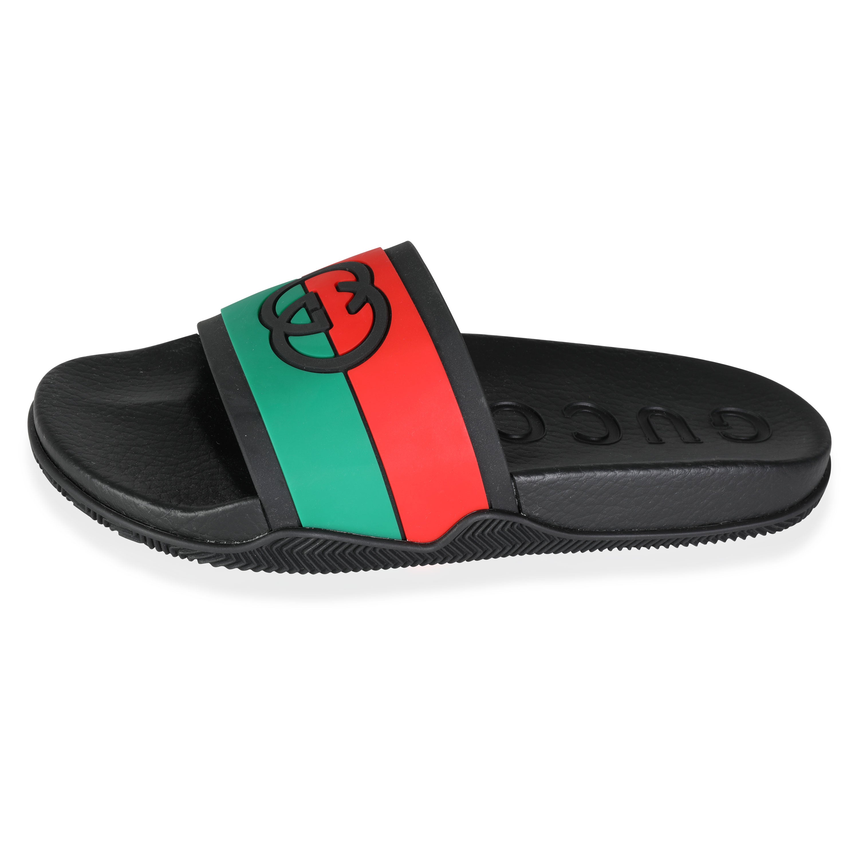 Gucci Slide Interlocking G Black Red Green myGemma DE Item 115483