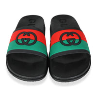 Gucci Slide Interlocking G  Black Red Green