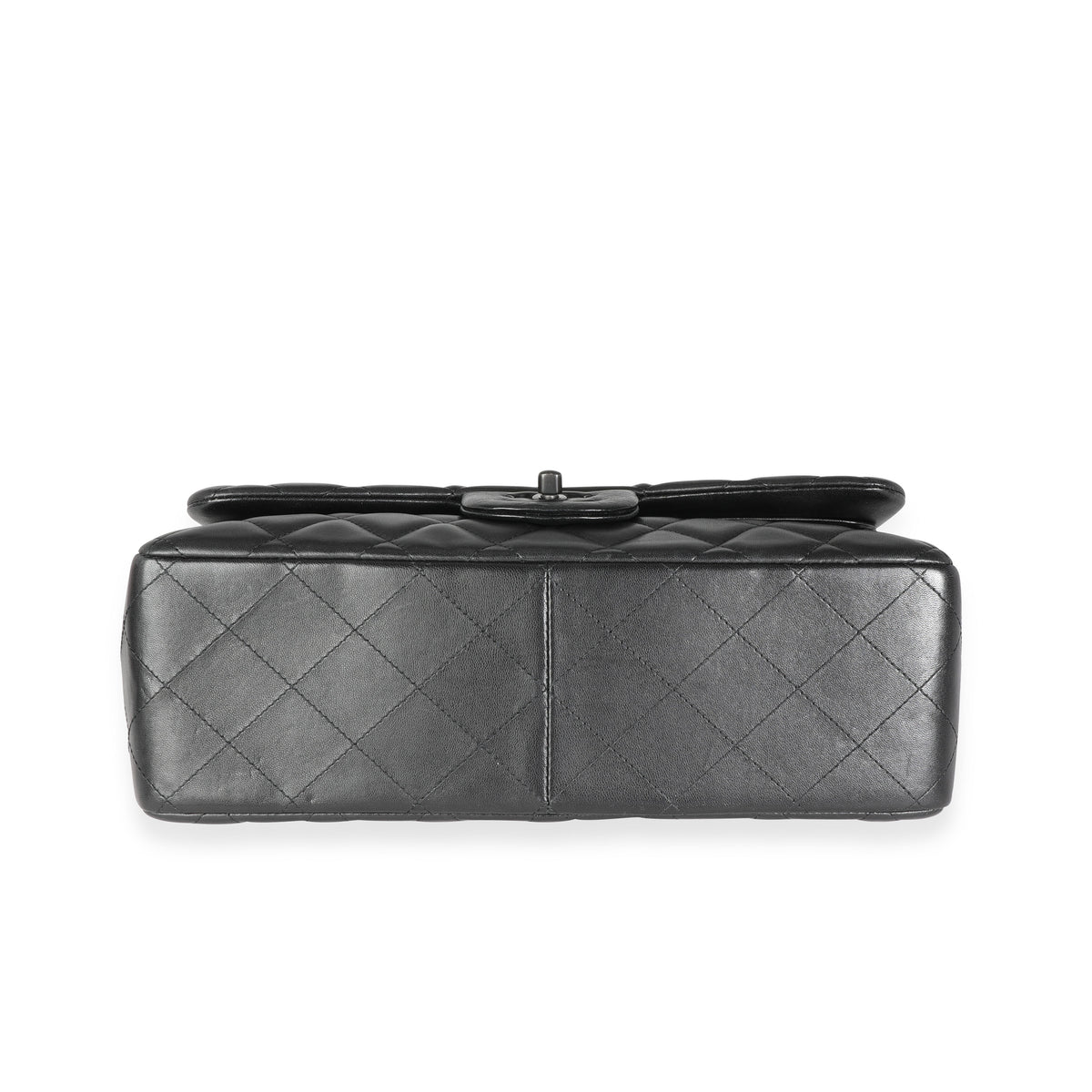 Chanel So Black Lambskin Jumbo Classic Double Flap Bag