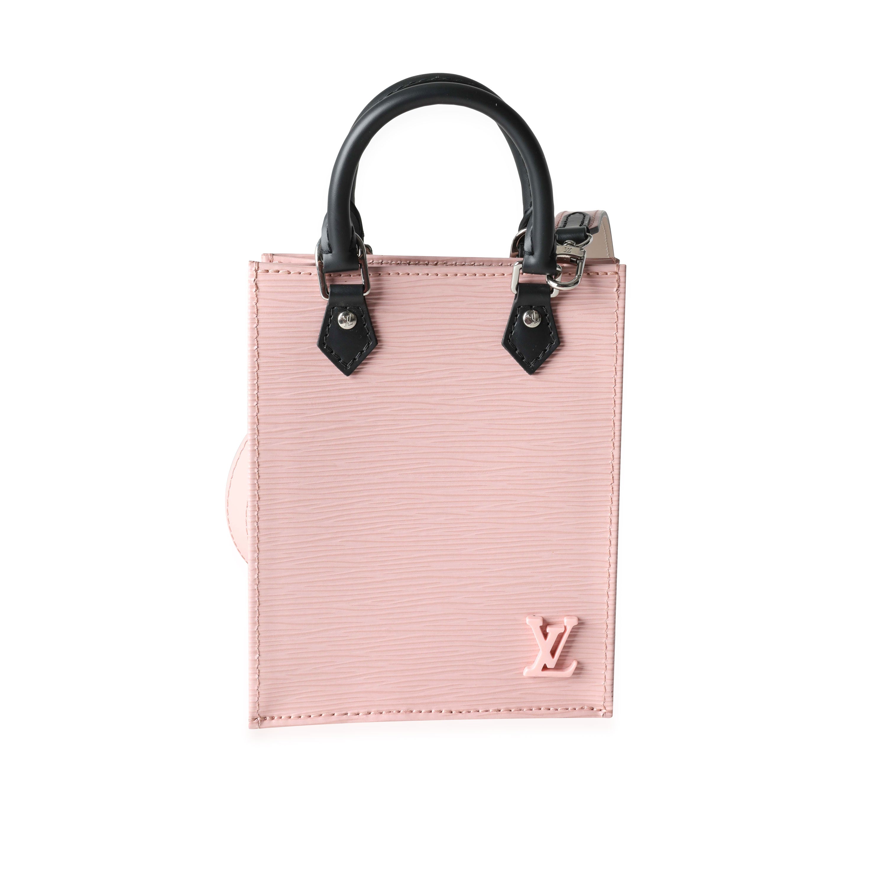 Louis Vuitton Rose Ballerine Epi & Black Leather Petit Sac Plat, myGemma, JP