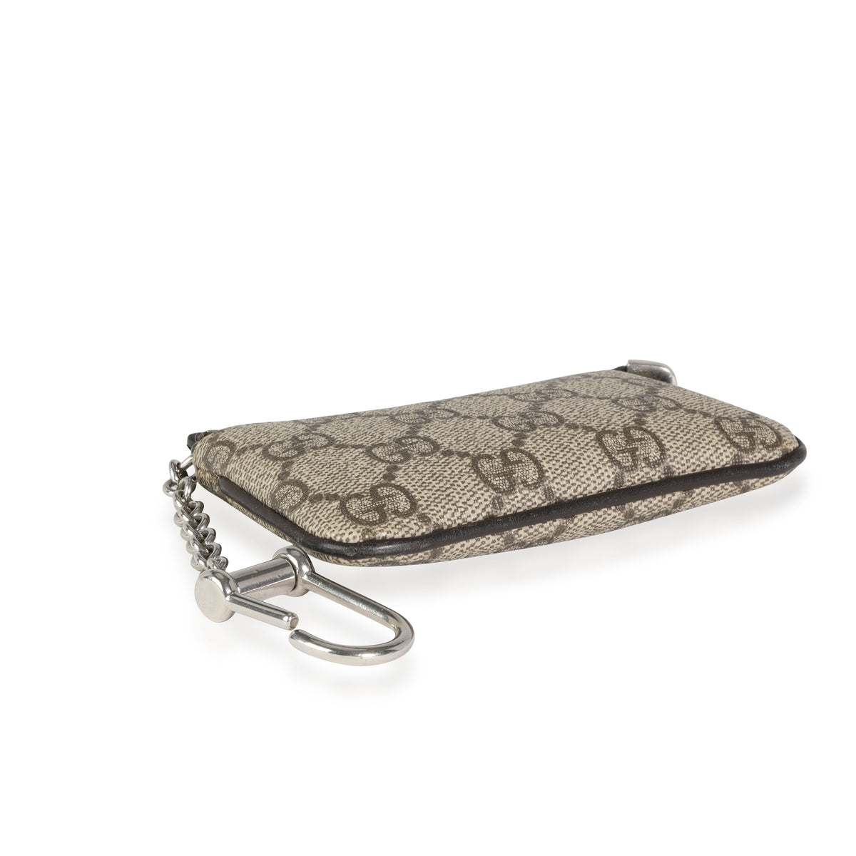 Gucci Ophidia Key Pouch in Beige Ebony GG Supreme with Classic Vintage Web  - SOLD