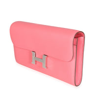 Hermès Rose Azalee Evercolor Constance To Go Wallet PHW