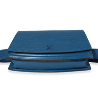 Louis Vuitton Blue Epi Leather Toledo Long Bifold Flap Wallet 137lvs429