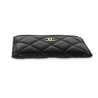 Chanel Black Quilted Lambskin Classic Card Holder